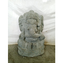 Statue de jardin en pierre volcanique ganesh 50 cm