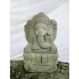 Statue divinity Ganesh volcanic stone 80 cm