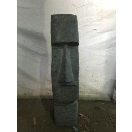 Statue île de pâques moaï roche volcanique 60 cm