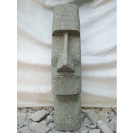 Tiki moái de oceanía estatua jardín de piedra volcánica 60 cm