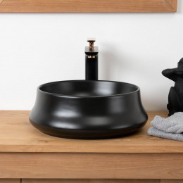 Vasque en céramique noir Axel 41cm