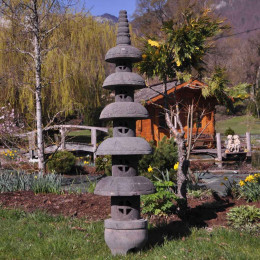 Zen lava stone pagoda japanese lantern 150 cm