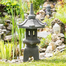 Zen lava stone pagoda japanese lantern 80 cm