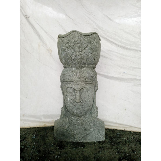 Balinese goddess volcanic rock outdoor jar statue 80 cm