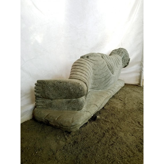 Bouddha allongée statue en pierre naturelle 1 m 20