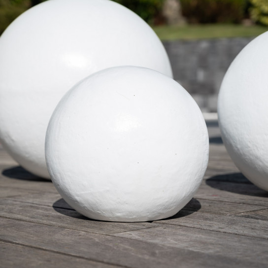 Boules déco design trio blanc