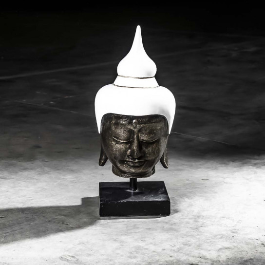 Cabeza de Buda modelo mediano blanco 58 cm