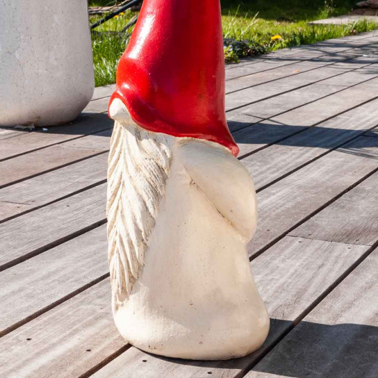 Déco moderne gnome jardin 50 cm rouge