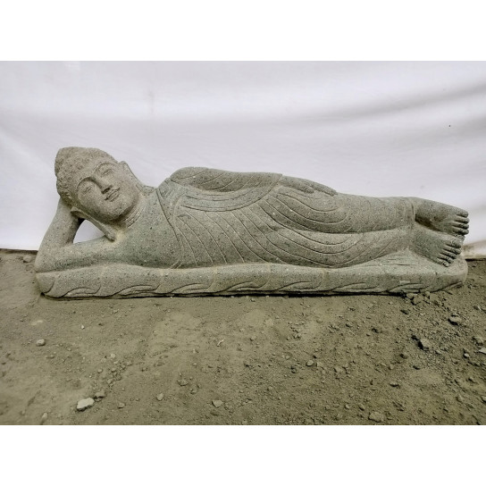 Estatua buda tumbado de piedra natural 1m