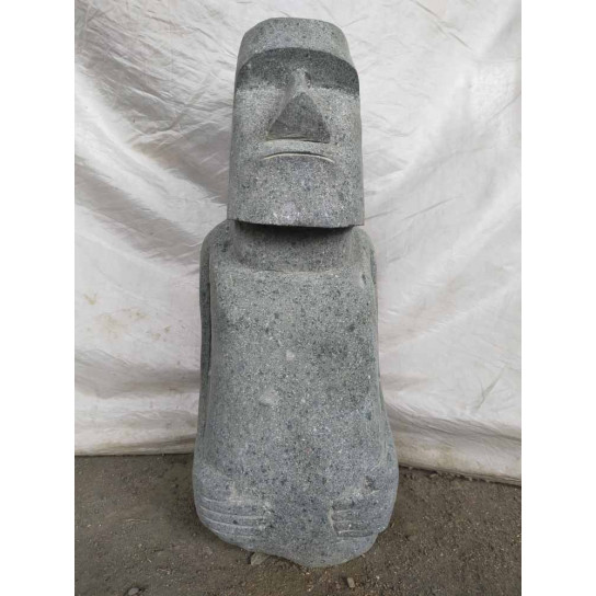 Estatua de jardín moai de pie en piedra 50 cm