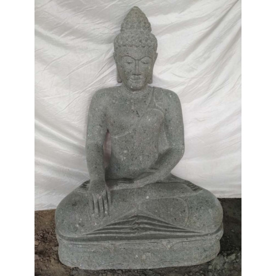Estatua de piedra de buda para jardín zen posición ofrenda 1m01