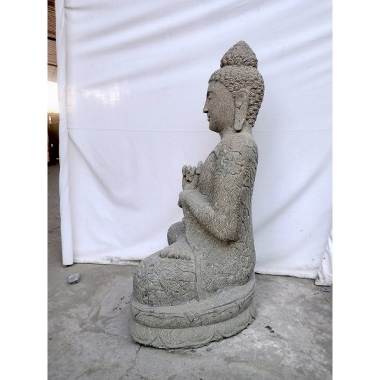 Extérieur zen statue de bouddha assis position chakra 1m