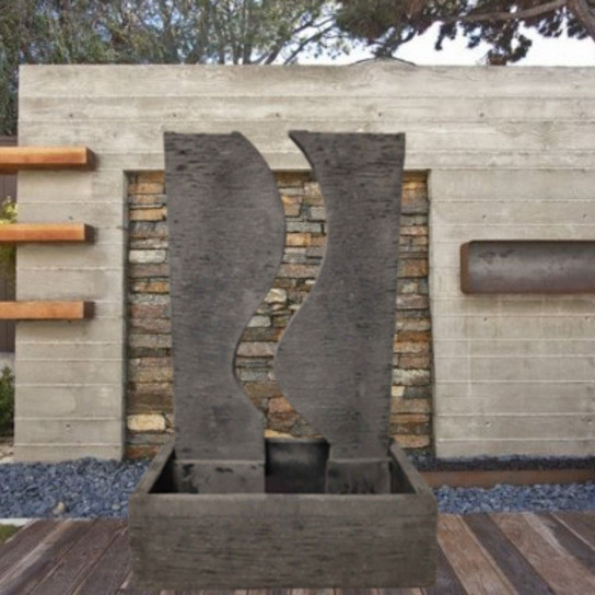 Fontaine de jardin mur d'eau déco contemporain 125 cm