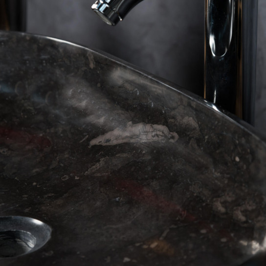 Grande vasque en marbre à poser murano couleur noir