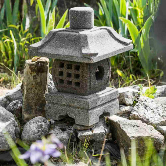 Lava Stone Garden Lamp Natural H 50 Cm, Japanese Stone Garden Lanterns