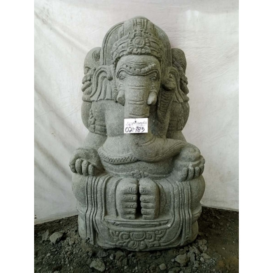 Sculpture en pierre de jardin zen ganesh 100 cm