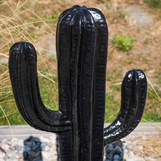 Sculpture moderne cactus noir 50cm
