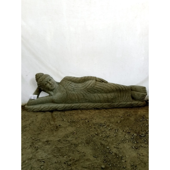 Statue bouddha couché en pierre naturelle 1 m 50
