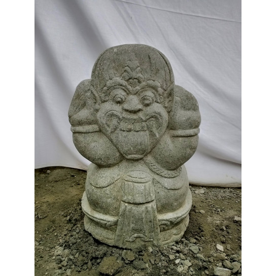 Statue d'extérieur en pierre volcanique ganesh 50 cm