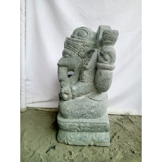 Statue de Ganesh en pierre pour jardin 60 cm