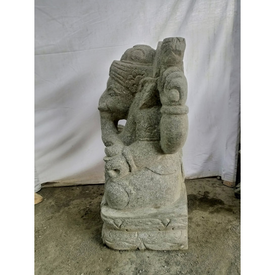 Statue de ganesh en pierre volcanique 50 cm