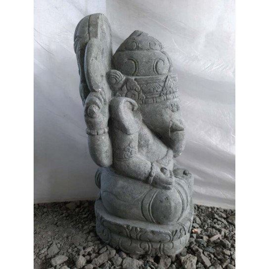 Statue de jardin en pierre de lave ganesh indouhisme 80 cm
