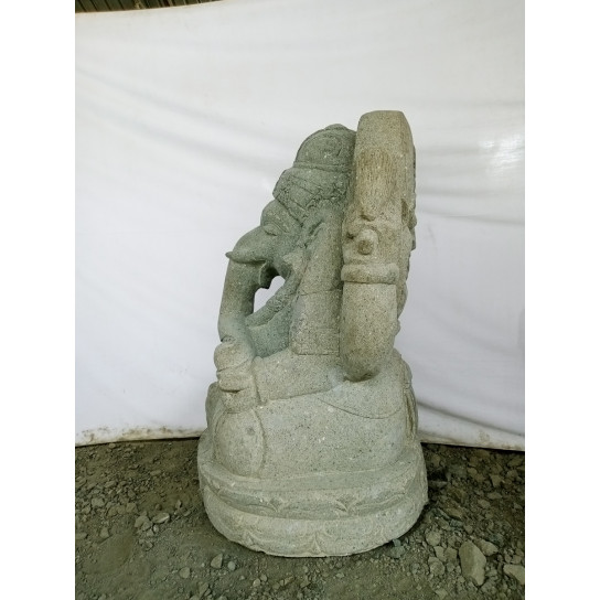 Statue de jardin en pierre ganesh indouhisme jardin zen 1m