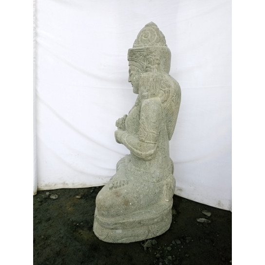 Statue de jardin en pierre volcanique déesse balinaise 1m