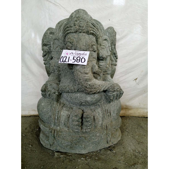 Statue de jardin en pierre volcanique ganesh 50 cm