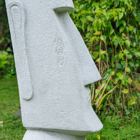 Statue de jardin moai géant de l'ile de pâques en fibrociment 2m