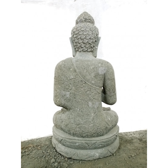 Statue de jardin zen bouddha pierre en chakra 1m