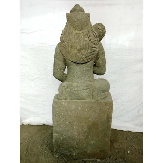 Statue déesse balinaise assise en pierre naturelle 100 cm