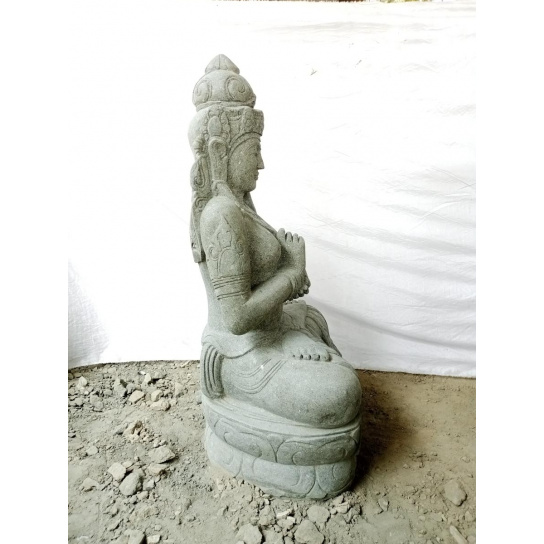 Statue déesse balinaise chakra extérieur zen pierre naturelle 120cm