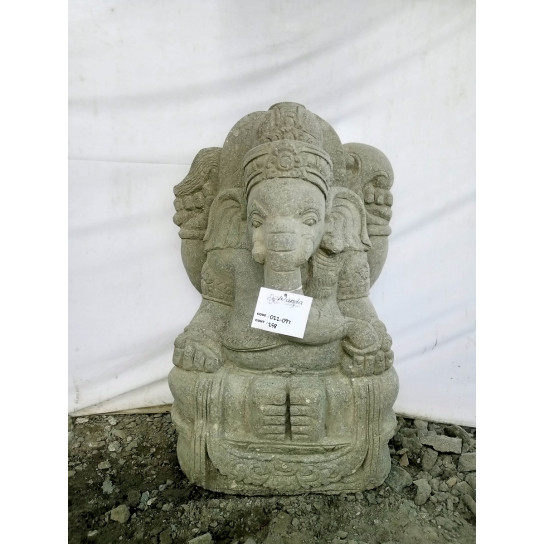 Statue divinité ganesh en pierre volcanique 80 cm