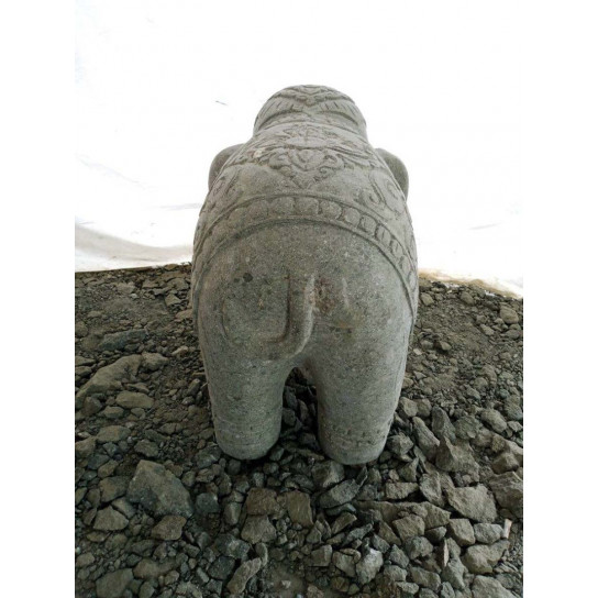Statue éléphant indien en pierre 80 cm