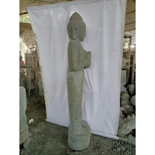 Statue en pierre bouddha debout chakra 2 m