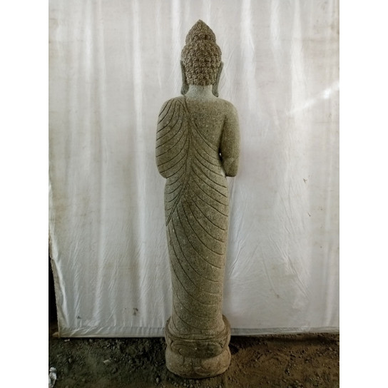 Statue en pierre bouddha debout position chakra 2m