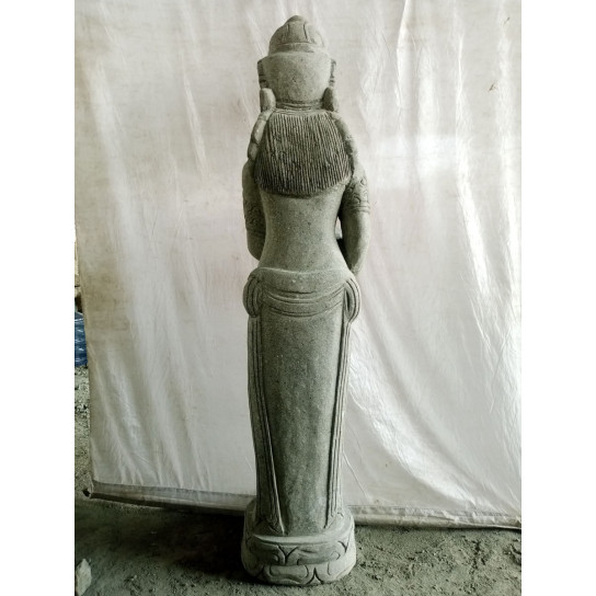 Statue en pierre verseuse d'eau déesse dewi 1,50 m