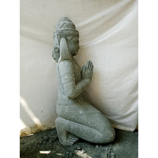 Statue en pierre volcanique Teppanom bouddha thai 120 cm