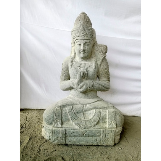 Statue extérieur zen déesse balinaise position chakra 50 cm