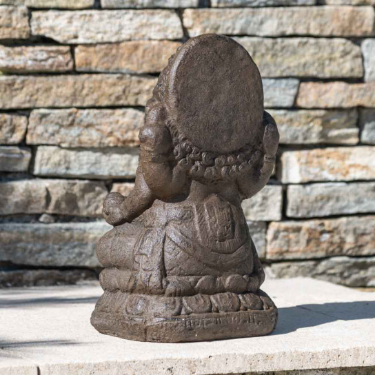 Statue ganesh 40cm brun antique
