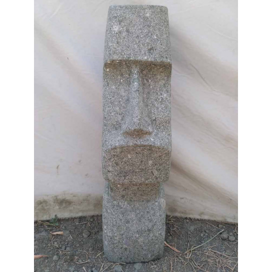 Statue en pierre volcanique île de Pâques moaï 60 cm