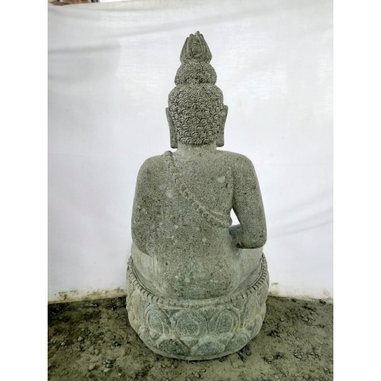 Statue jardin bouddha sukothai en pierre naturelle 120 cm