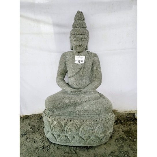 Statue jardin bouddha sukothai en pierre naturelle 120 cm