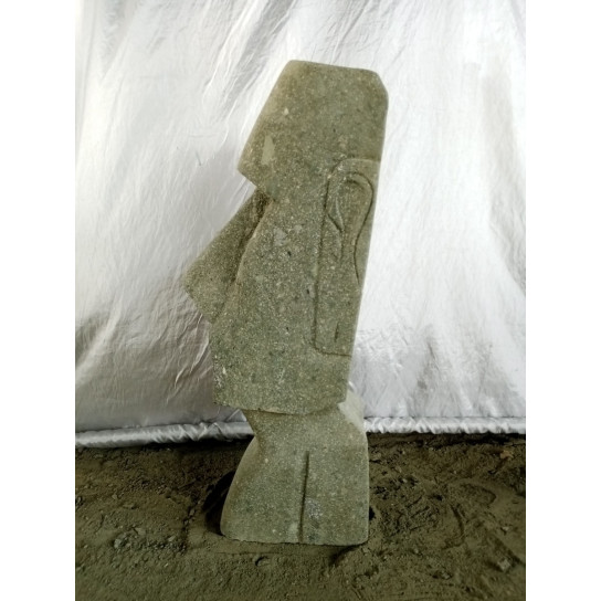 Statue moai en pierre naturelle 60 cm