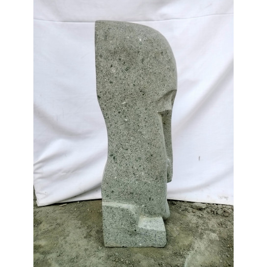 Statue moaï en pierre volcanique île de pâques 60 cm
