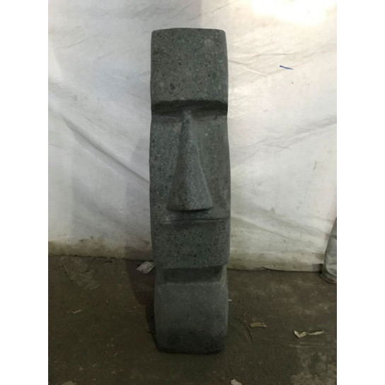 Statue moaï en roche volcanique andésite 60 cm