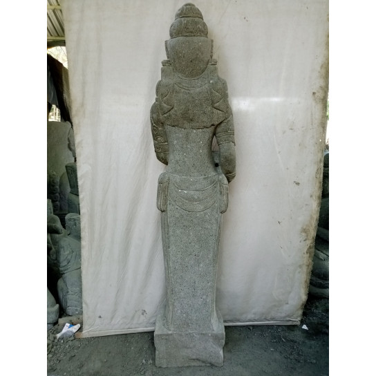 Statue pierre naturelle verseuse d'eau déesse dewi de 2 m