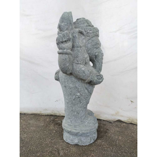 Statue sculpture en pierre ganesh debout 60 cm