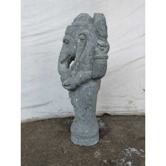 Statue sculpture en pierre naturelle ganesh debout 60 cm